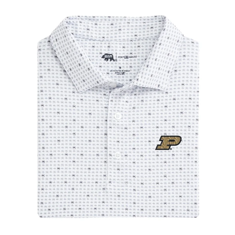 Unique Design Purdue Tour Logo Printed Performance Polo