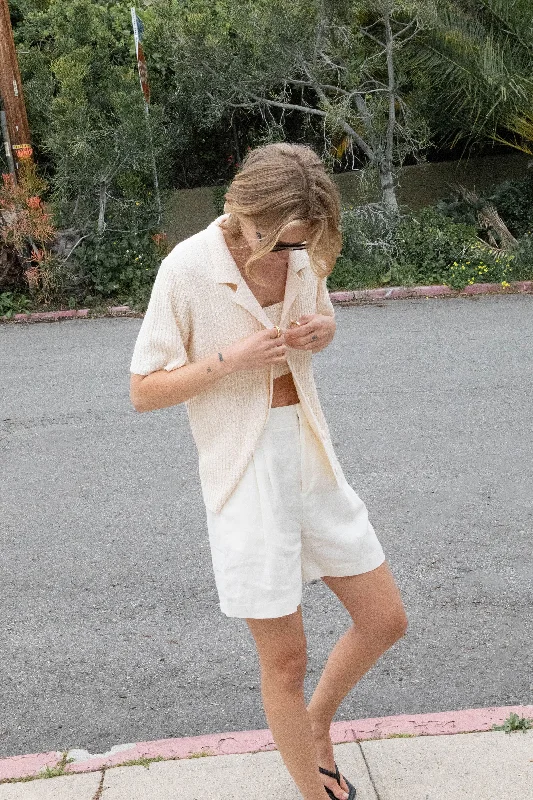 Hip-hop Style SHORT SLEEVE BUTTON UP CARDIGAN