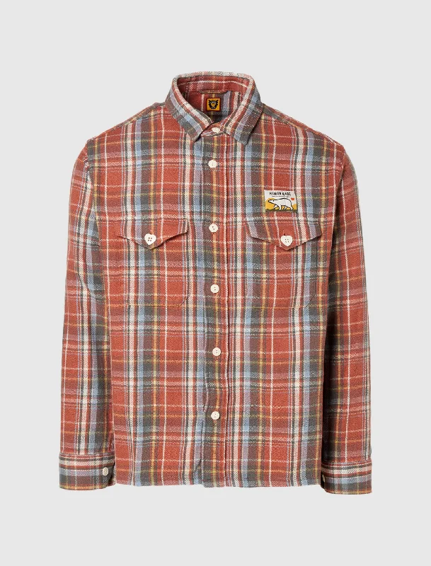 Elegant and noble CHECK LONG SLEEVE SHIRT