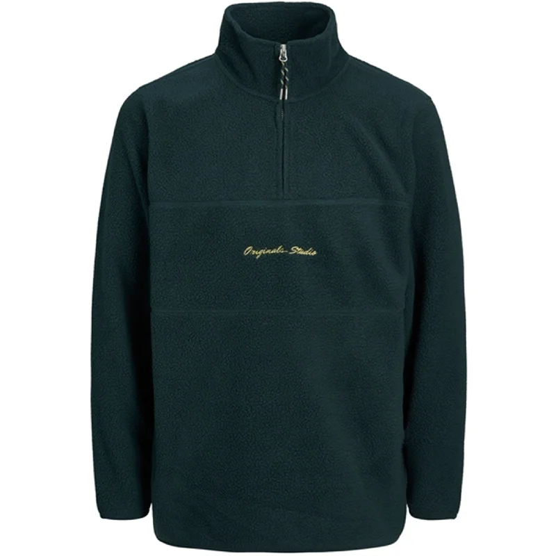 Single-shoulder Neck Design Jack & Jones Junior Magical Forest Hays Halfzip Fleece Jacket