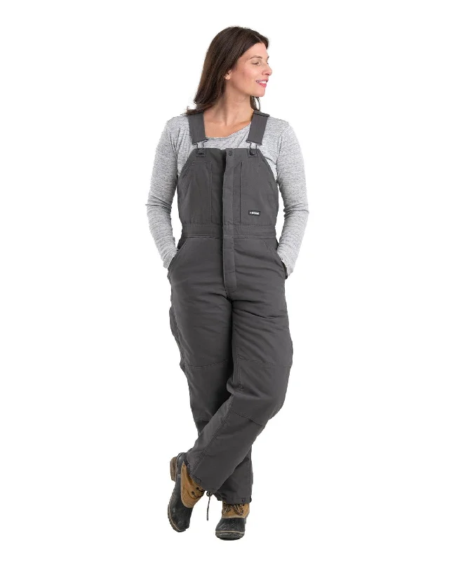 Luxury and fashionable Berne Apparel Womens Softstone Duck Insulated Titanium 100% Cotton Bib Overall