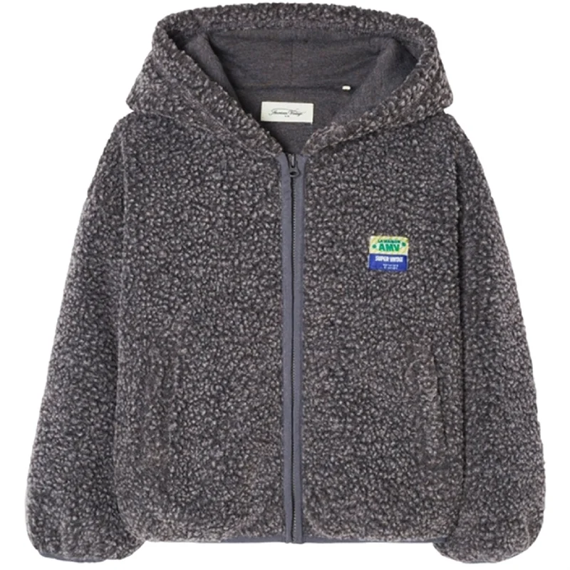 Everyday Comfort American Vintage Jacket with Hood Charcoal Melange