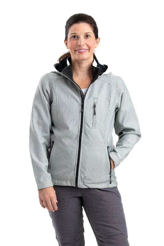 Effortless Style Berne Grey Polyester Ladies Eiger Hooded Softshell
