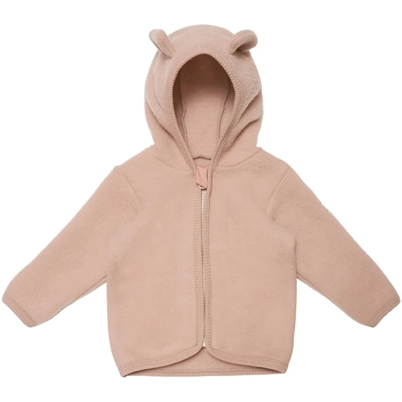 High-end Design Huttelihut Jacket Ears Soft Wool Jackie Dusty Rose