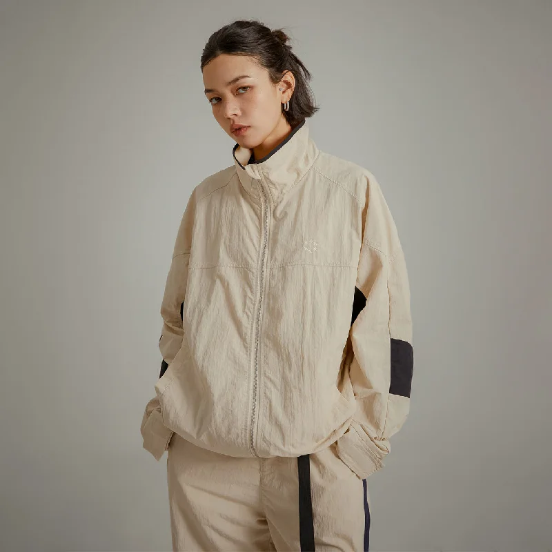 Retro Style Star Circle Zip-Up Field Jacket