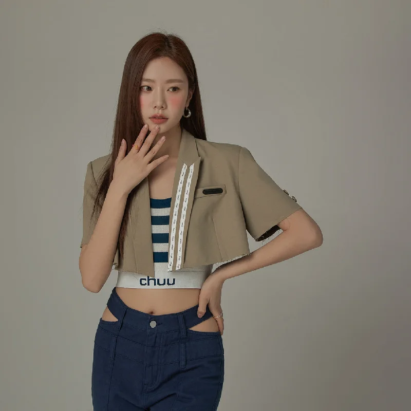 Comfortable Outfits Cropped Blazer Jacket