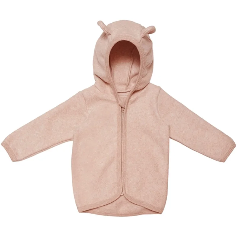 Low-key Luxury Huttelihut Jacket Ears Cotton Fleece Fluffy Dusty Rose