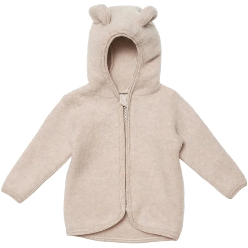 Noble And Elegant Huttelihut Jacket Ears Soft Wool Jackie Camel