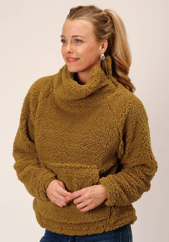 Retro Dress Roper Womens Teddy Bear Brown Polyester Fleece Jacket