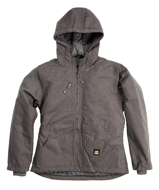 Versatile Wear Berne Titanium Cotton Blend Ladies Modern Heathered Jacket