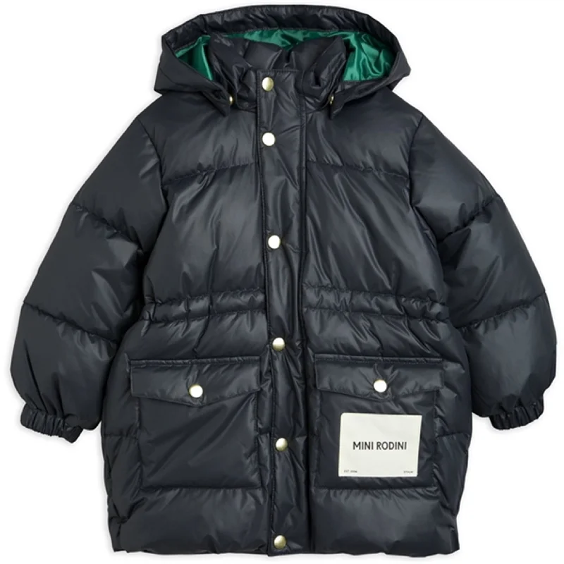 Windbreaker fashion Mini Rodini Heavy Puffer Jacket Black