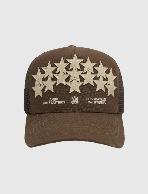 Versatile Items LEATHER STAR TRUCKER HAT