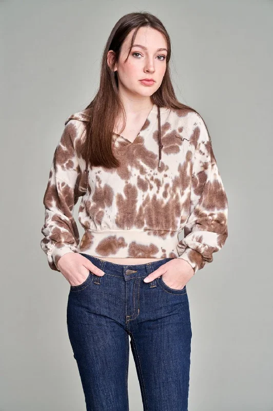 Fresh And Natural Kimes Ranch Womens Monterey Brown Cotton blend Hoodie