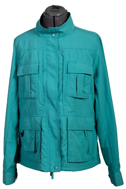 Lace Design Scully Womens Teal Nylon Multi-Pocket Jacket