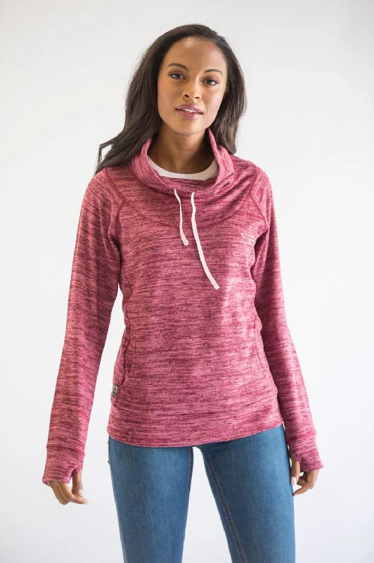 Playful Style Kimes Ranch Womens Tonopah Pullover Dark Red Heather 100% Polyester Hoodie