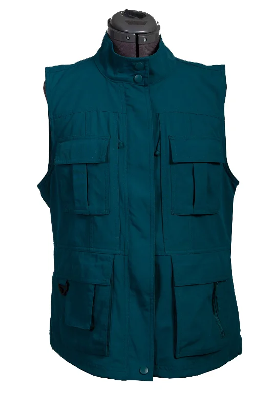 Sports Series Scully Womens Deep Teal Nylon Multi-Pocket Vest
