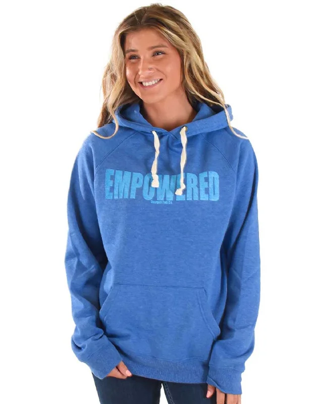 Design Perception Cowgirl Tuff Womens Empowered Royal Blue Poly/Rayon Hoodie
