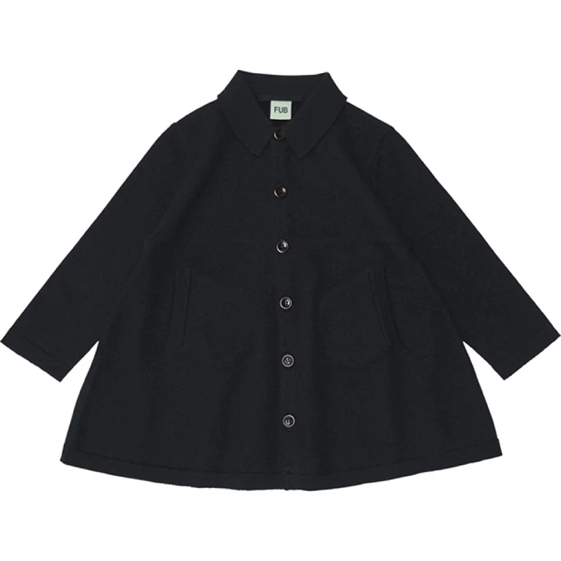 Wandering freely FUB Felted Coat Dark Navy