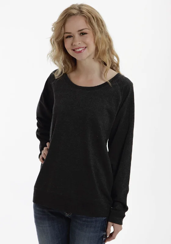 Soft Textures Ouray Womens Black 100% Cotton USA Sweatshirt