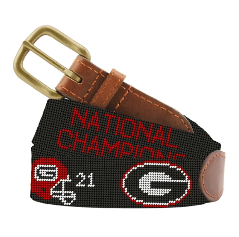 Creative Prints Georgia 2021 National Championship Needlepoint Belt