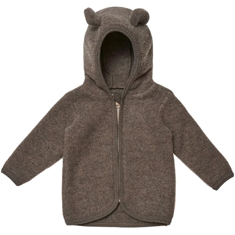 Outdoor Trend Huttelihut Jacket Ears Soft Wool Jackie Cocoa Brown