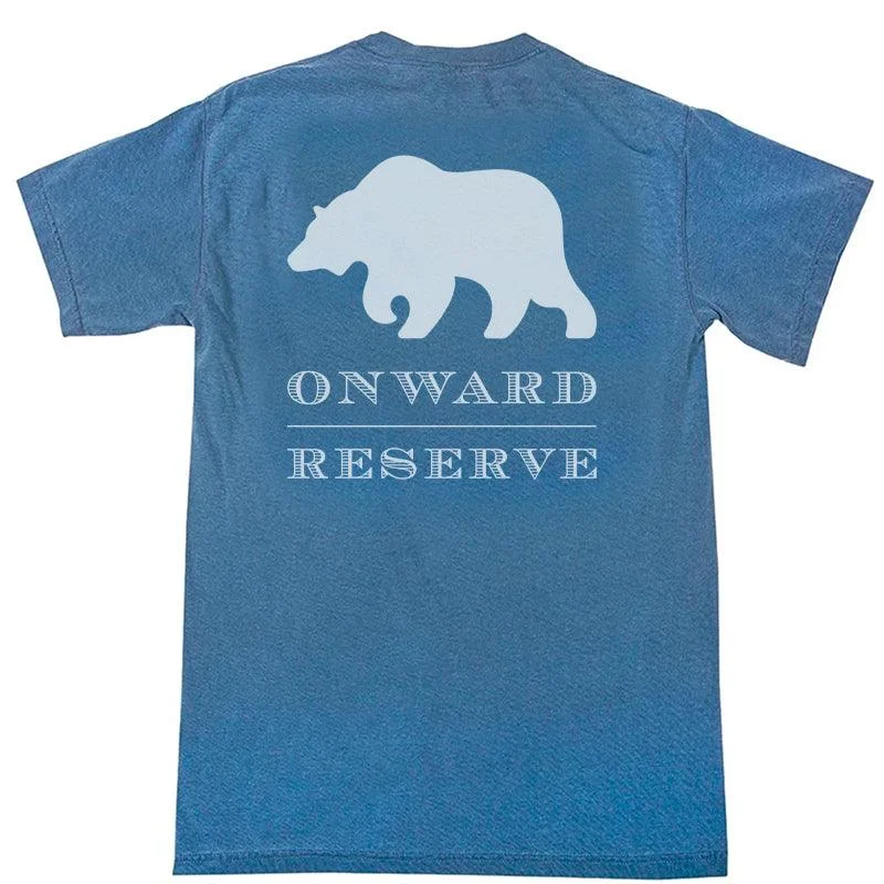 Personalized Wear Rustic Bear Short Sleeve tee - Washed Blue