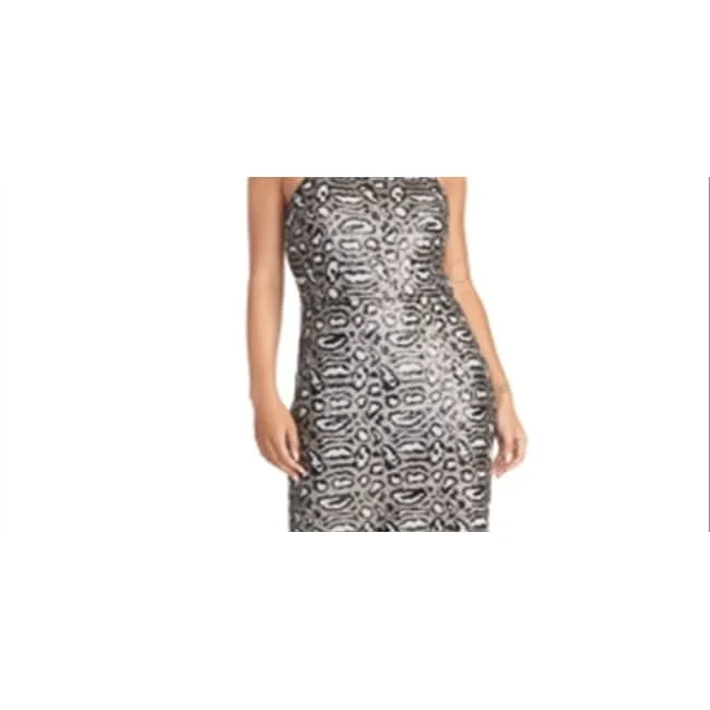 Slightly Flared Design Rachel Roy Women's Sleeveless Midi Sheath Dress Black Size 12