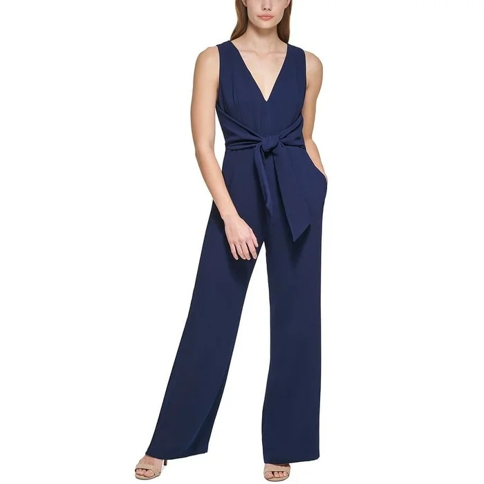 Lounge Wear Vince Camuto Women's Sleeveless Tie Waist Jumpsuit Blue Size 16