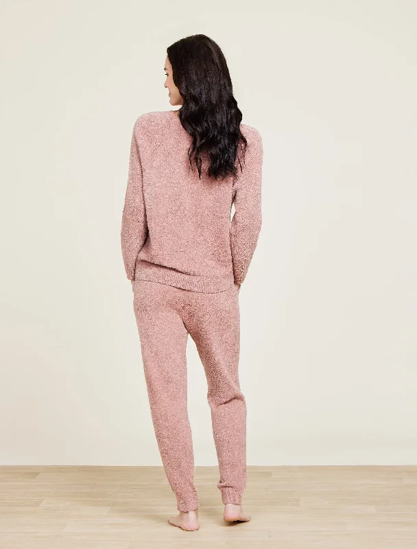 Simple Elegance Barefoot Dreams CozyChic Lite Rib Blocked Pant in Terra