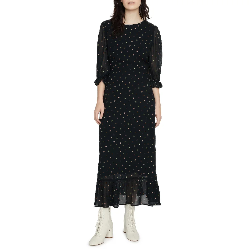 Retro Design Sanctuary Women's Courtney Modest Midi Dress Navy Size 10