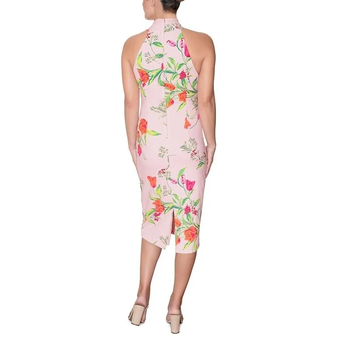 Eye-catching Personality Rachel Roy Women's Harland Floral Print Midi Dress Pink Size Small