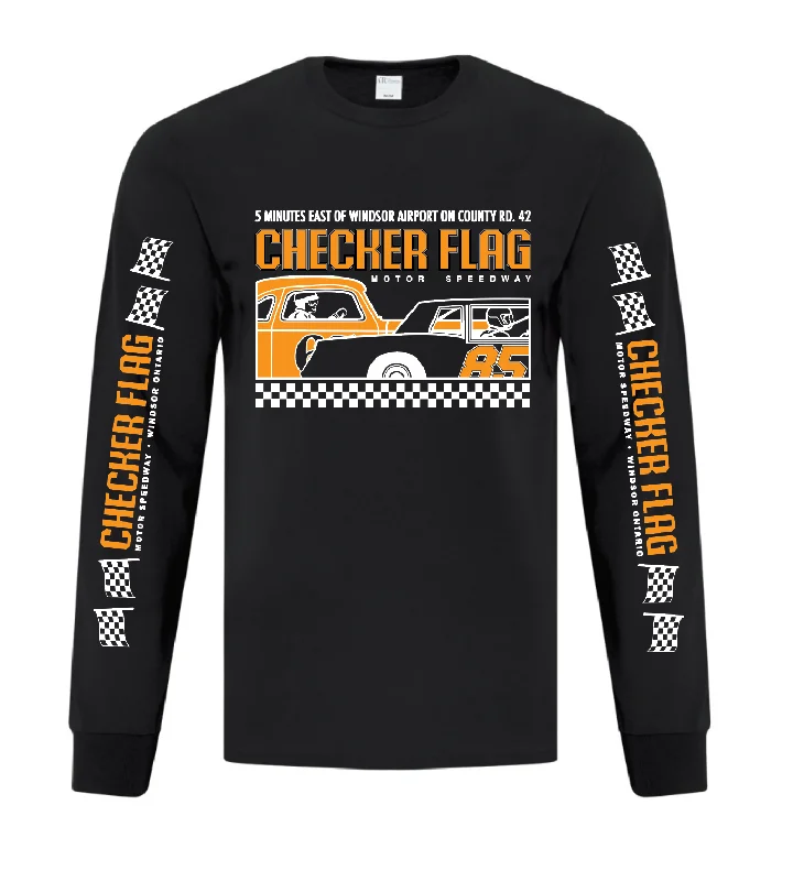 Fashion Innovation Checker Flag Long Sleeve Shirt