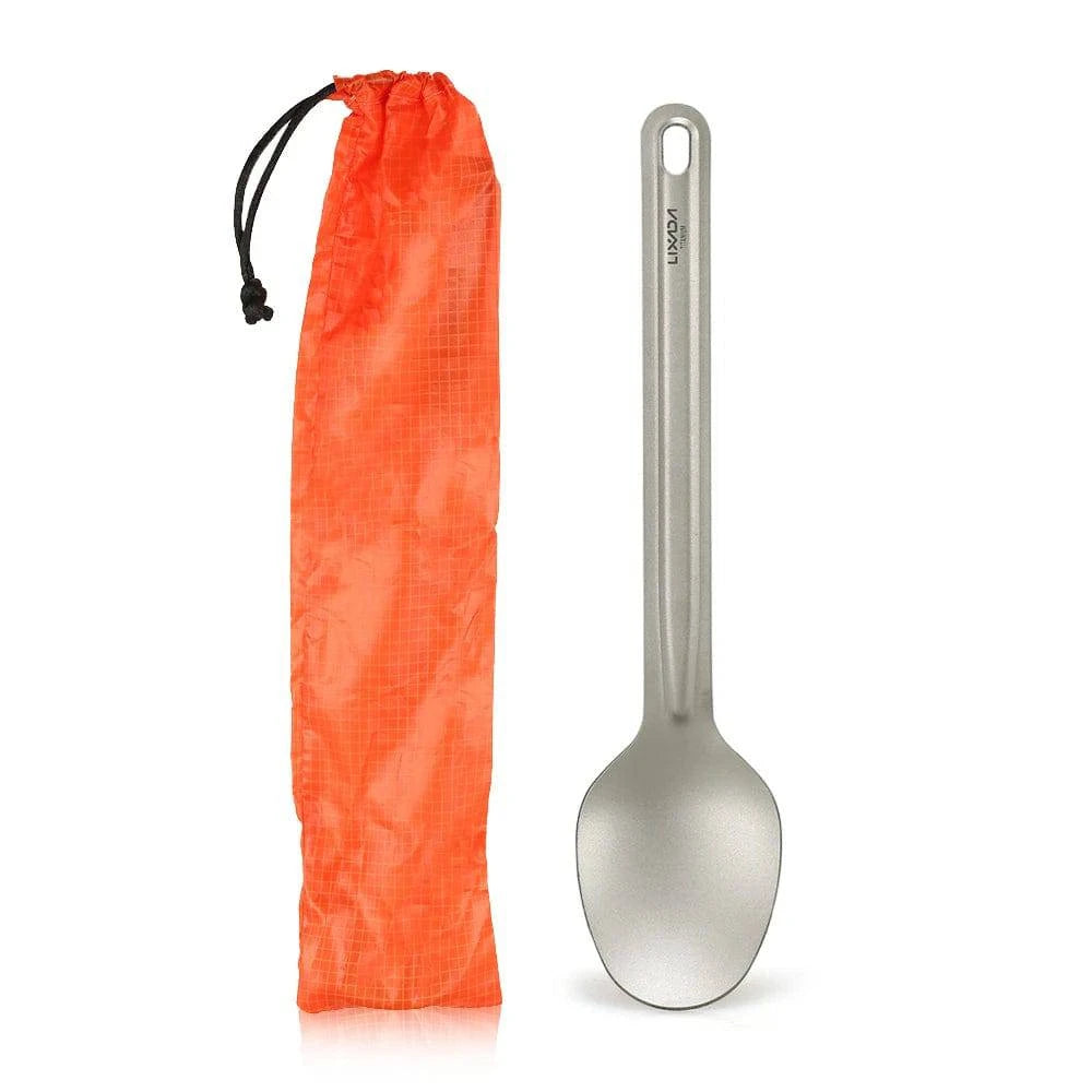 Light And Breathable Titanium Long Handle Spoon Outdoor Tableware Portable Dinner Spoon Cutlery Home Backpacking Picnic Spoon 15g Camping Equipment Light And Breathable Titanium Long Handle Spoon Outdoor Tableware Portable Dinner Spoon Cutlery Home Backpacking Picnic Spoon 15g Camping Equipment