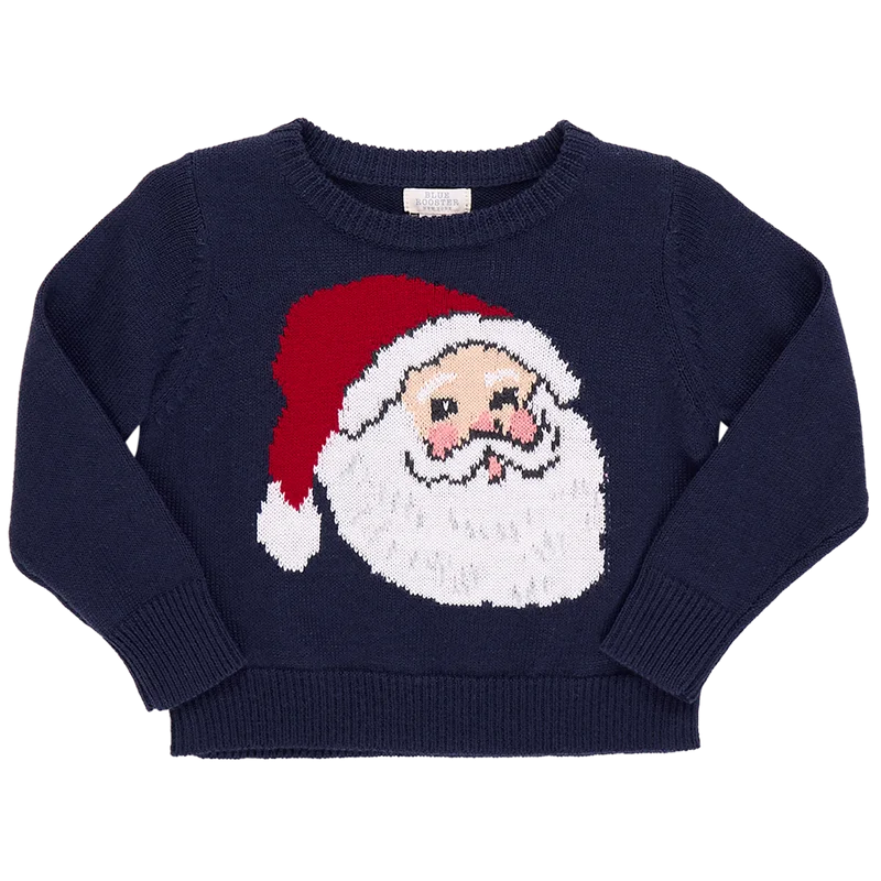 Luxury And Elegant Pink Chicken Oliver Sweater in Navy Santa