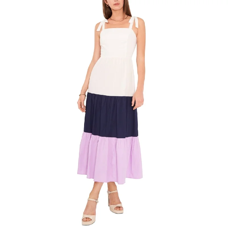 Free Design Riley & Rae Women's Colorblocked Midi Dress White Size Small
