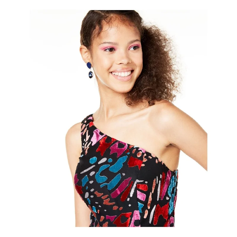 British Fashion City Studios Women's Velvet Mini Cocktail And Party Dress Black Size 3