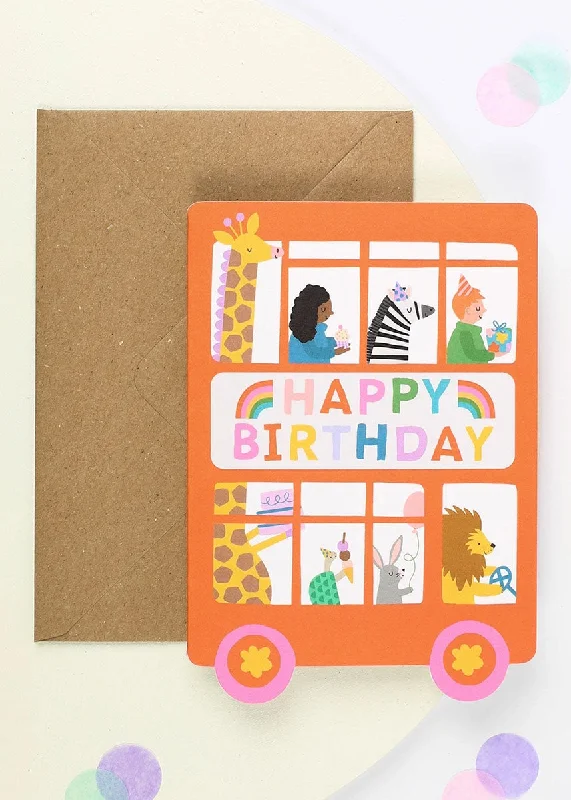 Slim Fit Birthday Bus Card