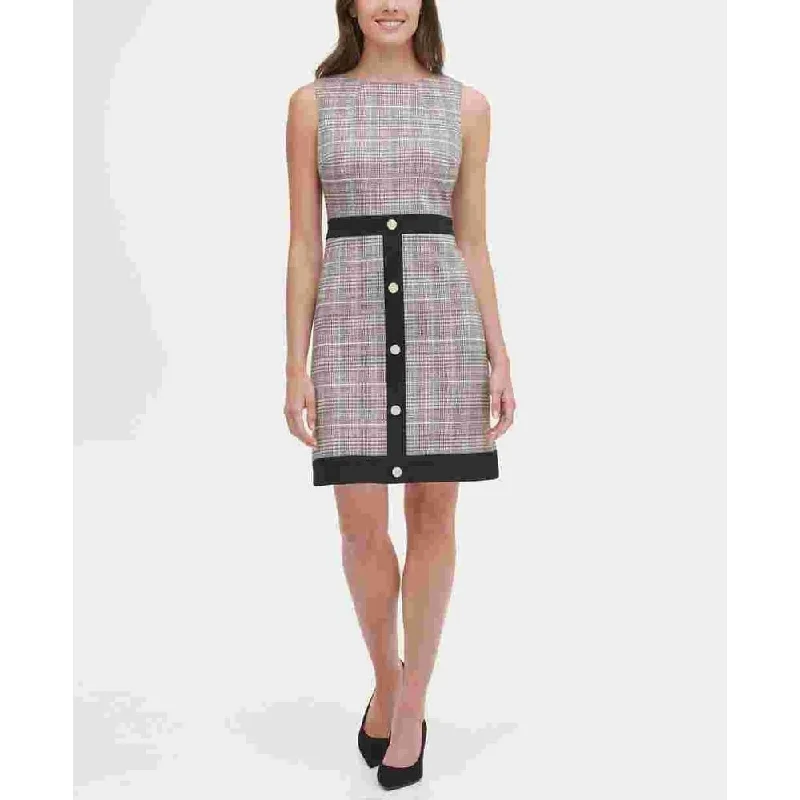 Exclusive Customization Tommy Hilfiger Women's Knit Snap Hem Shift Dress White Size 8