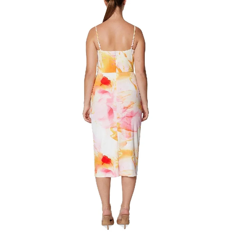 High Street Fashion Laundry By Shelli Segal Women's Printed Bodycon Dress Brown Size 10