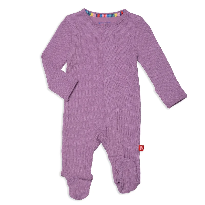 Editorial Design Magnetic Me Waffle Modal Footie in Pink Ribbon