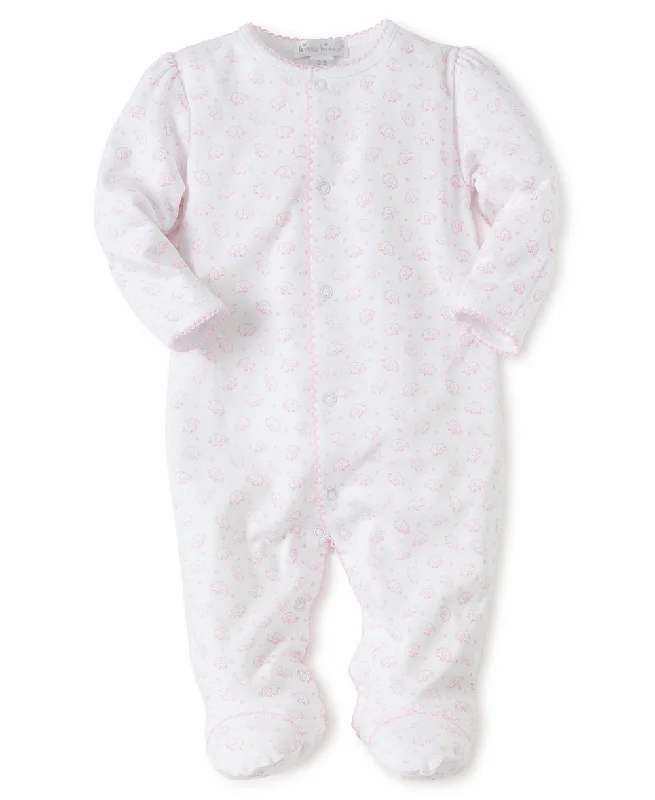 Exclusive Customization Kissy Kissy Ele-fun Snap Footie in Pink
