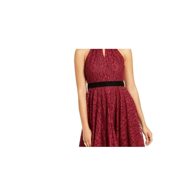Minimal Comfort Thalia Sodi Women's Chain Neck Lace Dress Red Size Large