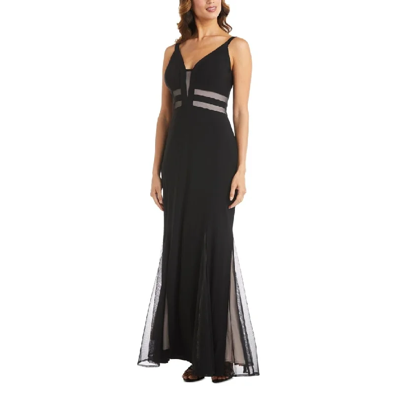 Retro Dress Nightway Women's Mesh Cutout Gown Black Size 14
