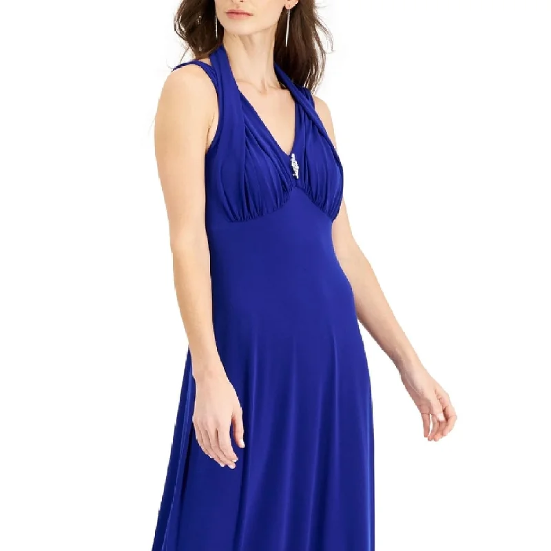 Weekend Style Connected Women's Double Strap Gown Blue Size 14