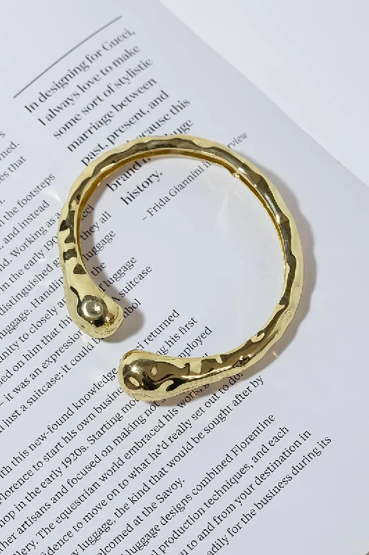 Trendy and versatile GOLD PLATED BONE BRACELET