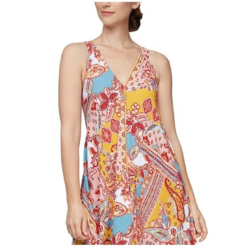 Fresh Wear Sl Fashions Women's Handkerchief Hem Midi Dress Yellow Size Small