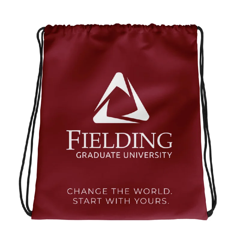 Luxury Fashion Drawstring Bag - Merlot | Fielding Logo