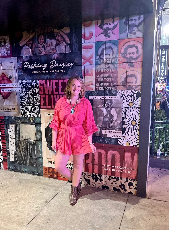 Fashion Elements Hot Pink Nash Romper