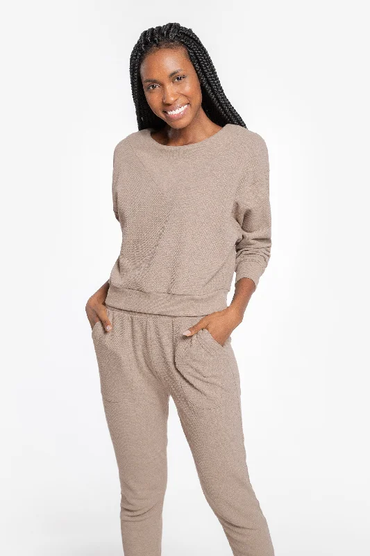 Literary Style Relaxing Cropped Maxi Blouse