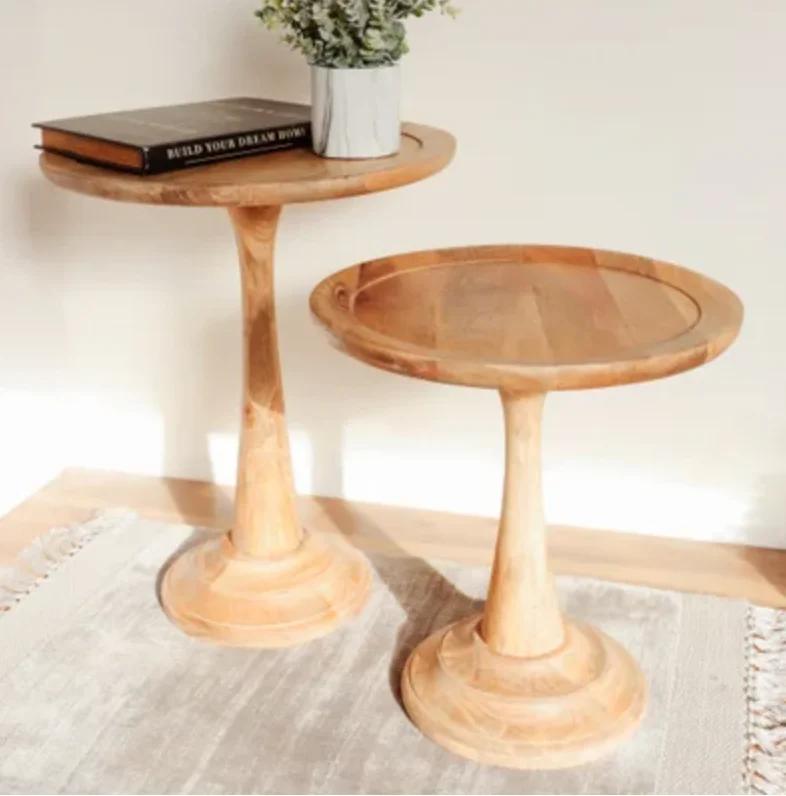 Minimal Classic Set of 2 Wood Tables